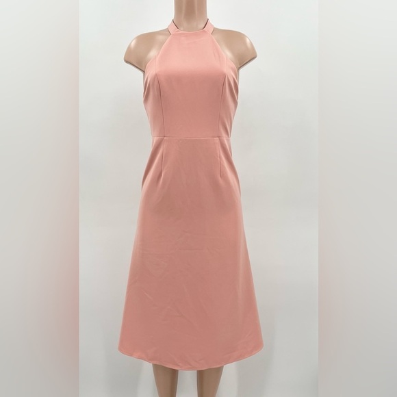 Revolve NBD Leo Open Back Halter Peachy Pink Midi Dress XS - Picture 1 of 10